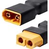 Youme 4Pcs Deans T to XT60 Male Female Connector No Wires Adapter Plug Compatible with RC Car Truck Boat NiMH Lipo Battery Balance Charger ESC