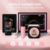 Ainrvteers Kids Karaoke Machine、Kareoke Machine with Bluetooth and Wireless Microphone for Kids， Toys Gifts for Girls Boy Ages 4, 5, 6, 7, 8, 9, 10, 12 +Year Old Birthday (Pink-1 Mic)