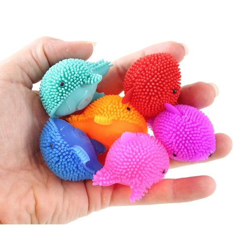 Curious Minds Busy Bags 24 Mini Puffer Dolphins - Small Novelty Toy - Party Favors - Cute Tiny Fidget Toys - Dolphin Ocean Adorable Bulk 2 Dozen