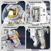 FarBlocked Space Astronaut Building Block for Boy 12+, Astronaut Building Block Set Flexible Space Explorer Toy with Display Stand, Cool Spaceman Building Set for Adults, 966Pcs