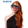 MYSEUNI Masquerade Mask for Couple Red - Shiny Rhinestone Venetian Mask & Mens Venetian Half Face Mask for Christmas Mardi Gras Party Halloween Costume Cosplay Prom Masked Ball