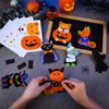 Copkim 30 Sets Halloween Craft Kit for Kids DIY Halloween Pets Magnet Craft Make Your Own Pets Craft for Kindergarten Preschool Halloween Fun Classroom Home Activity Party Supplies