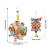 Hypeety Bird Foraging Toys Natural Seagrass Woven Basket Parrot Foraging Chewing Toys with Bell Parakeet Hanging Toys for Cockatiel Sun Parakeet Budgie Lovebirds (2pcs Bite Cake + Woven Basket)