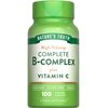 Nature's Truth Vitamin B Complex Plus Vitamin C | 100 Caplets | Vegan, Non-GMO & Gluten Free Supplement