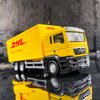 BDTCTK Compatible for DHL Container Truck Car Model Toy Cars, Zinc Alloy Die-Cast Vehicles Kid Toys for Boy Girl Gift