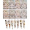 NAIL ANGEL 8Sheets Nail Art Adhesive Sticker Sheets Different Laser Gold and Silver Color Butterfly Shapes Nail Art Decoration 10238