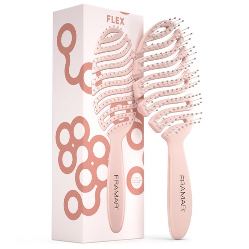 FRAMAR Vented Hair Brush For Thick Hair,Wet Hair Brushes For Women, Flex Wet Hair Brush Detangler...