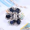 Ruihfas 4Pcs Fantastic Women Girls Crystal Bangs Clips Bridal Wedding Mini Hair Claw Clip Hair Pin 1.18×0.98 inch