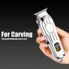 Gegong Professional Hair Clippers for Men, Cordless Hair Trimmer Kit, LCD Display Hair Cutting Set, Wireless Barber Clippers, Rechargeable Haircut Machine for Family (Silver)