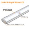 Kuled® Cabinet LED Light, Motion Auto Sensing LED Lights, DIY Stick-on Anywhere Portable 10-led Wireless Motion Sensing Closet Cabinet LED Night Light / Stairs Light, Step Light Bar with Magnetic Strip for Trunk Led Light / Cabinet / Drawer / Bar Sets / H
