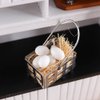 Kisangel 1 Set Mini Eggs Basket Miniature Dollhouse Food 1: 12 Scale Dollhouse Accessories Fairy Garden Accessories Micro Landscape Ornaments