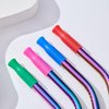 Wobye 16 PCS Silicone Straw Tips, Reusable Metal Straws Silicone Tips Covers Fit for 0.32" (8mm) Diameter Stainless Steel Straws and Glass Straws