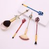 5Pcs Classical Movie Makeup Brushes - Professional Cosmetic Brushes Foundation Blending Blush Eye Shadows Face Powder Fan Brushes Kit for Fans