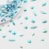 820Pcs Lake Blue Nail Rhinestones Crystals Gems Flatback Round Multi Shapes Sizes Blue Diamonds Stones Beads for Nail Art DIY Jewelry Crafts Accessories