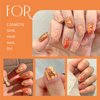 GABOX 8 Jars Sunset Orange Cosmetic Chunky Glitter Set, Holographic Nail Resin Glitter, Fine Powder+1mm+2mm+3mm Sequins Flakes, Iridescent Art Glitter Set for Body Face Eyes Hair Crafts