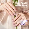 CANNI Nude Gel Nail Polish, 1Pcs Nude Pink Gel Polish Light Purple Color Nail Polish Gel High Gloss Soak Off U V Gel Nail French Nail Manicure Salon DIY
