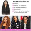 AUOCATTAIL Glueless Human Hair 13x6 Curly Wigs Pre Plucked HD Lace Deep Water Wave Lace Frontal Wig 180% Density 26 Inch