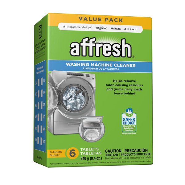 Affresh Washing Machine Cleaner, Cleans Front Load and Top Load Washers, Including HE, 6 Tablets