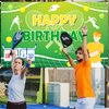 Avezano Tennis Happy Birthday Backdrop Banner Tennis Ball Happy Birthday Party Decorations for Teens Kids Sports Theme Tennis Lovers Birthday Party Supplies 70.8 x 43.3 Inch