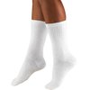 Truform Compression Socks, 15-20 mmHg, Men's Crew Length Mid-Calf Cushion Foot Socks, White, Medium
