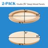 Falling in Art 6'' x 10.5” Unfinished Wooden Oval Panels Kit, 3/4" Deep Wood Canvas Boards for Painting, Wood Art Boards for Pouring, Art and Crafts, 2 Pack