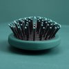 Reazana Blow Drying Detangling Brush Anti-Static Detangler Hair Brushes Fashion Massage Brush with Silicone Cushion Base Nylon Bristle Pins for Wet Dry All Hair Types Styling (Oval)