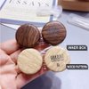 Caruncoo CARUNCOO Wood Grain Contact Lens Case Compact Eye Contact Case for Travelling Portable Contact Box with Mirror Rectangle，Cute Colorful Especially Fresh Brown 4 Piece Set