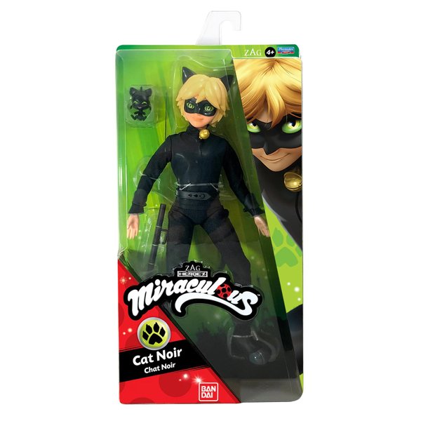 Miraculous Cat Noir Action Doll, 11 inches , Black