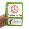 Richardy 20 Analog Clocks Telling Time Flashcards Educational Learning Toys Toddlers Kids Learning Pocket Cards Kindergarten Supplies