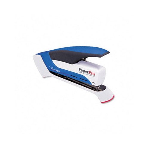 Spring Powered Stapler,Standard Staples,210 Cap,Blue/white, Sold as 1 each