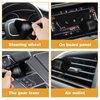 TEUOPIOE Auto Interior Dust Brush, Car Detailing Brush, Soft Bristles Detailing Brush Dusting Tool for Automotive Dashboard, Air Conditioner Vents, Leather, Computer,Scratch Free (Black)