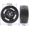 ShareGoo RC 1/10 Scale On Road Tires OD2.55 Rubber & Wheel Rims 12mm Hex Compatible with Traxxas 4 Tec 2.0 Tamiya TT01 XV01 Kyosho WR8 Sakura WLtoys HPI 1/10 RC On Road Racing Car