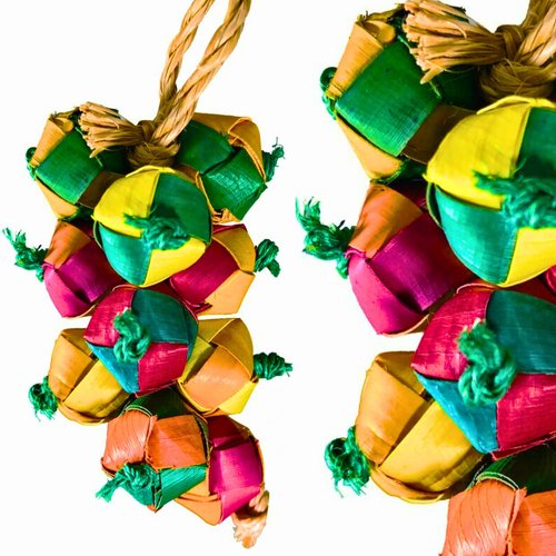 Bonka Bird Toys 03303 Tiny Grape Cluster Chew Forage Shred Parrot Cage Toy, Budgie, Parrotlet, Lovebirds, and Similar Breed Sizes