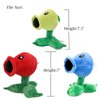 Dyharnsty 3Pcs Plants vs Zombies Plush Toys Peashooter,Snow Pea & Fire Pea, Soft Figure Doll, Plants vs Zombies Toys PVZ Plush Plants 1 2 Set