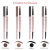 TurritopsisD Eyebrow Pencil, Brow Pen Dual-ends Thick & Fine Tip Retractable Waterproof Long-lasting Natural Eye Brows Makeup with Eyebrow Trimmer (Light Brown)