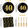 BQK 96 Pcs 40th Birthday Plates and Napkins Party Supplies 40th Birthday Party Decorations 40th Birthday Decorations for Men