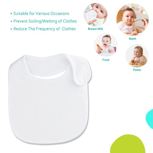 Benoxine Baby Bibs Soft and Absorbent Organic Cotton Bandana Bibs Set for Boys Girls Newborn Unisex Plain Colors 3-36 Months 12 Pcs