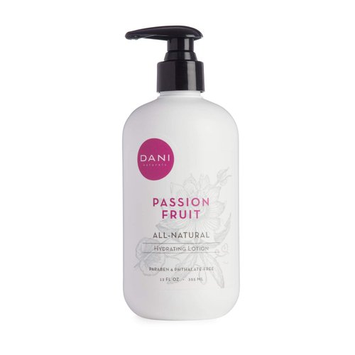 DANI Natural Hand & Body Lotion Naturals - Juicy Passion Fruit Scented Aromatherapy - Moisturizing Shea Butter & Aloe - with Natural & Organic Ingredients - 12 Ounce Bottle