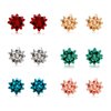 6 Pairs Christmas Bow Earrings for Women Xmas Bow Stud Earrings Red Green Festive Holiday Earring Set Christmas Jewelry Gifts (Color2)