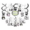 Panda Birthday Party Hanging Swirl Decorations, 30Ct Ceiling Streamers for Panda Bear Birthday Party Supplies, Cute Panda Animal Theme Decor Party Supplies Party Favors for Kids