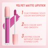 BINGBRUSH Super Stay Matte Longwear No-Budge Liquid Lipstick Makeup,Highly Pigmented Color and Instant Shine, Cheeky, Soft Matte Lip Cream Lightweight Lipgloss (12#&13#, Pack of 2)