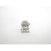 Tiny mini silver daisy flower metal hair claw clips