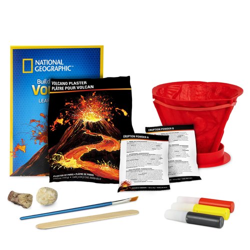 National Geographic Bandai JM80569M Build Your own Volcano Educational Science Kits, Multicoloured, BAU und Ausbruch eines Vulkans 1