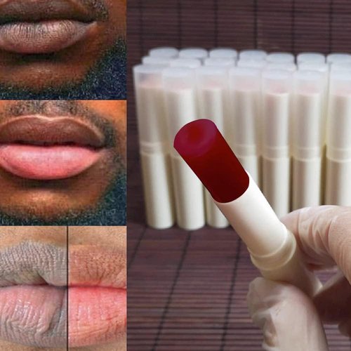 2PC Lip Balm Remove Dark Pigment Whitening Moisturizing Lip Hyaluronic Acid Exfoliating Dead Skin Lightening Lip Care (Red)