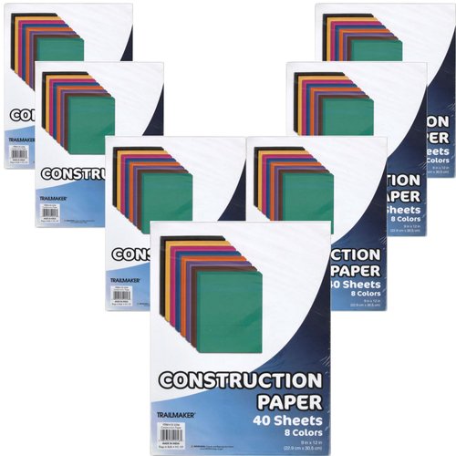 (50 Packs) Construction Paper Assorted Colors Bulk 9x12 Teacher, School Supplies for Classrooms, Kids, School, Arts, Crafts, Bulletin Boards
