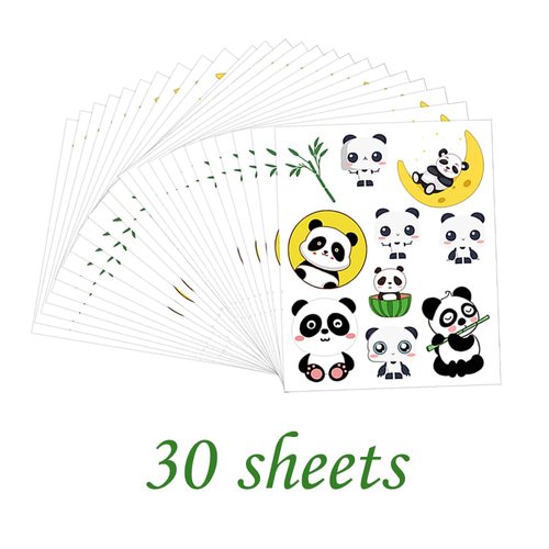 270 Panda Theme Tattoos Temporary Stickers Suitable for Panda Theme Birthday Party Gender reveal Baby shower Party Favors Supplies Decorations Favors Goodie Bag Stuffers
