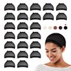 STUDIO LIMITED 24 PCS Perfect Fit Ultra Thin & Expandable Stocking Wig Cap, Each pack contains 2 wig caps (12 pack, Black)