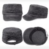 Geyoga Army Cap Cadet Military Hat for Men Women Washed Cotton Flat Top Cap Unisex Baseball Cap Adjustable Military Hat