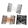 3 Pcs Crystal Beads Hair Combs Decorative Stretchy Hair Comb Elastic Double Combs Hair Slides Pins DIY Hair Accessories for Women Ladies Girls