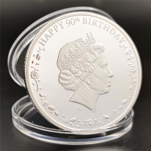 UK Queen Elizabeth II Happy 90th Birthday Anniversaire Commemorative Coins Remember Canada 2016 Coin (Silver)